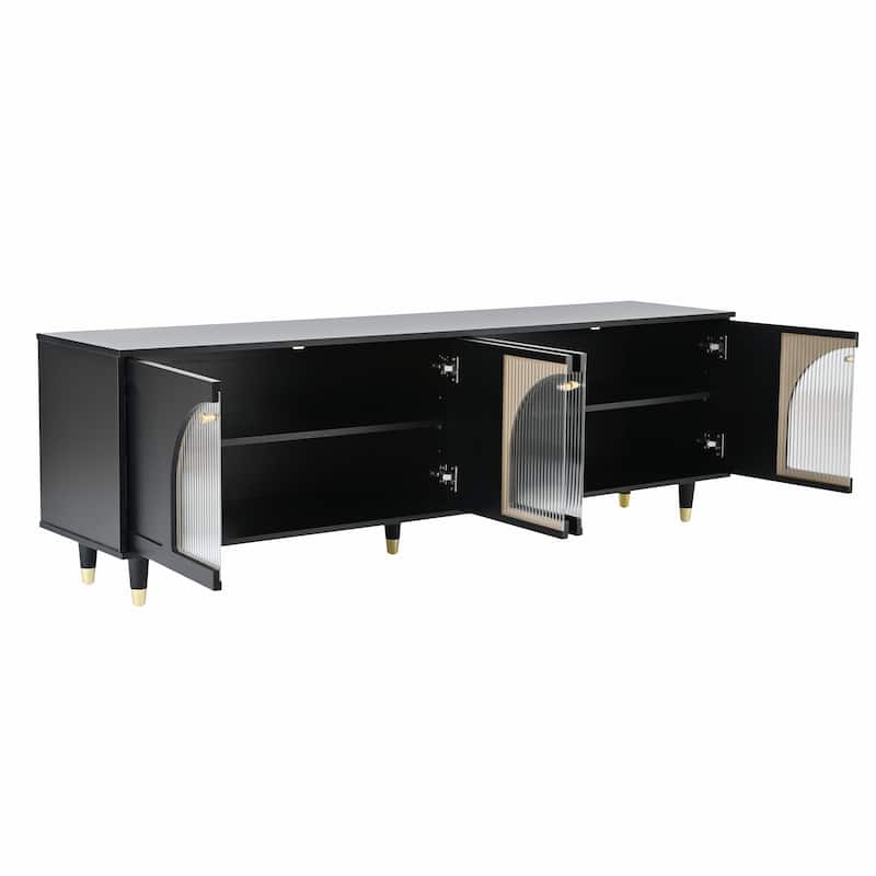 Stylish TV Stand with Adjustable Shelves for TVs Up to 78''