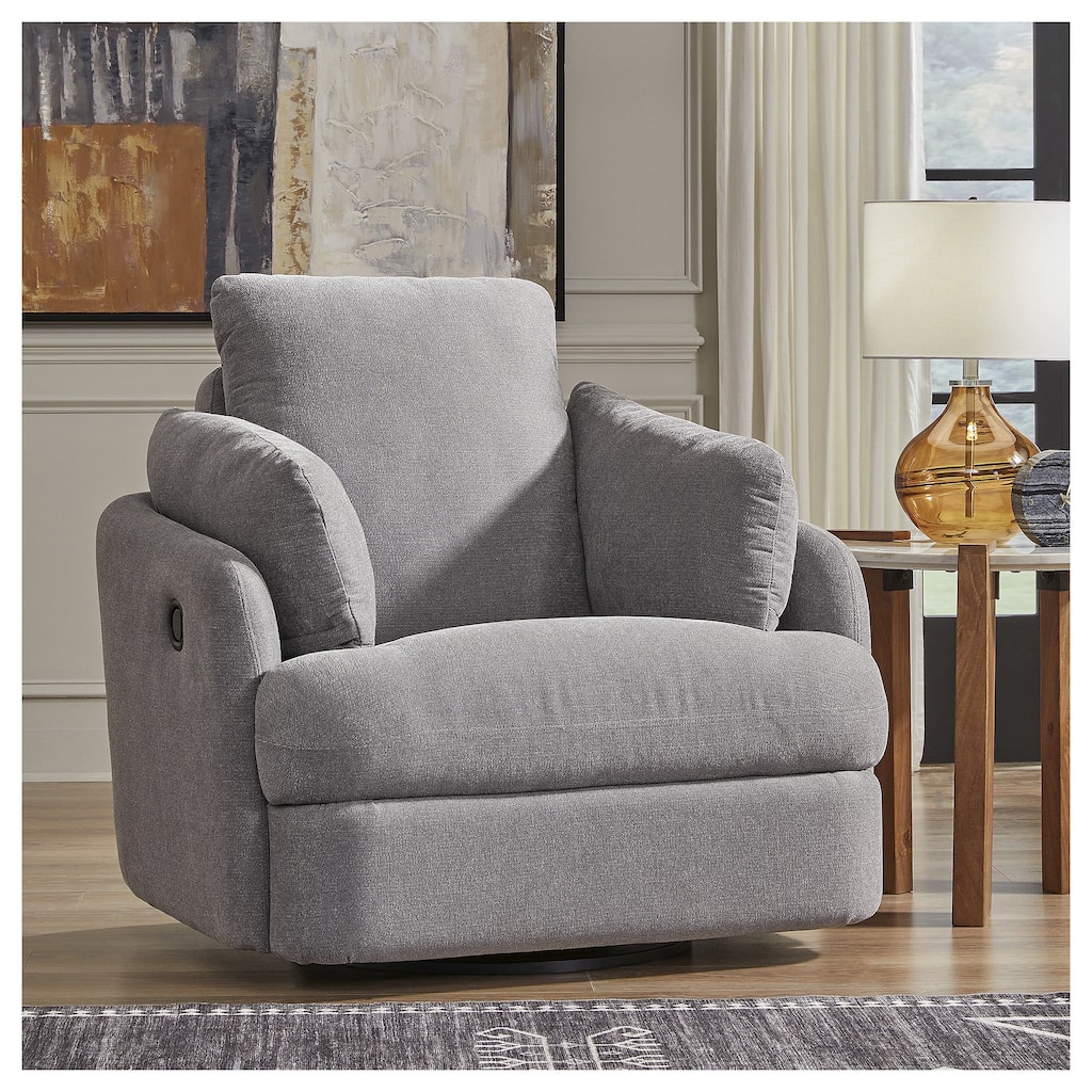 Signature Design by Ashley Modmax Dark Gray Swivel Glider Recliner