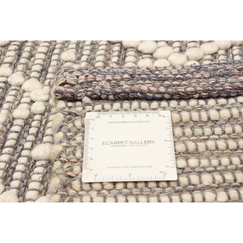 ECARPETGALLERY Braid weave Sienna Cream Wool Rug - 5'2 x 7'10