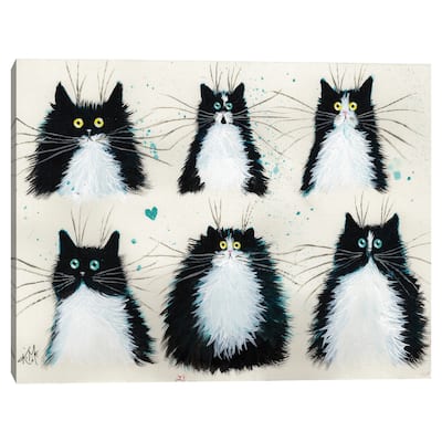 Tuxedo Cats by Kim Haskins Canvas Art Print