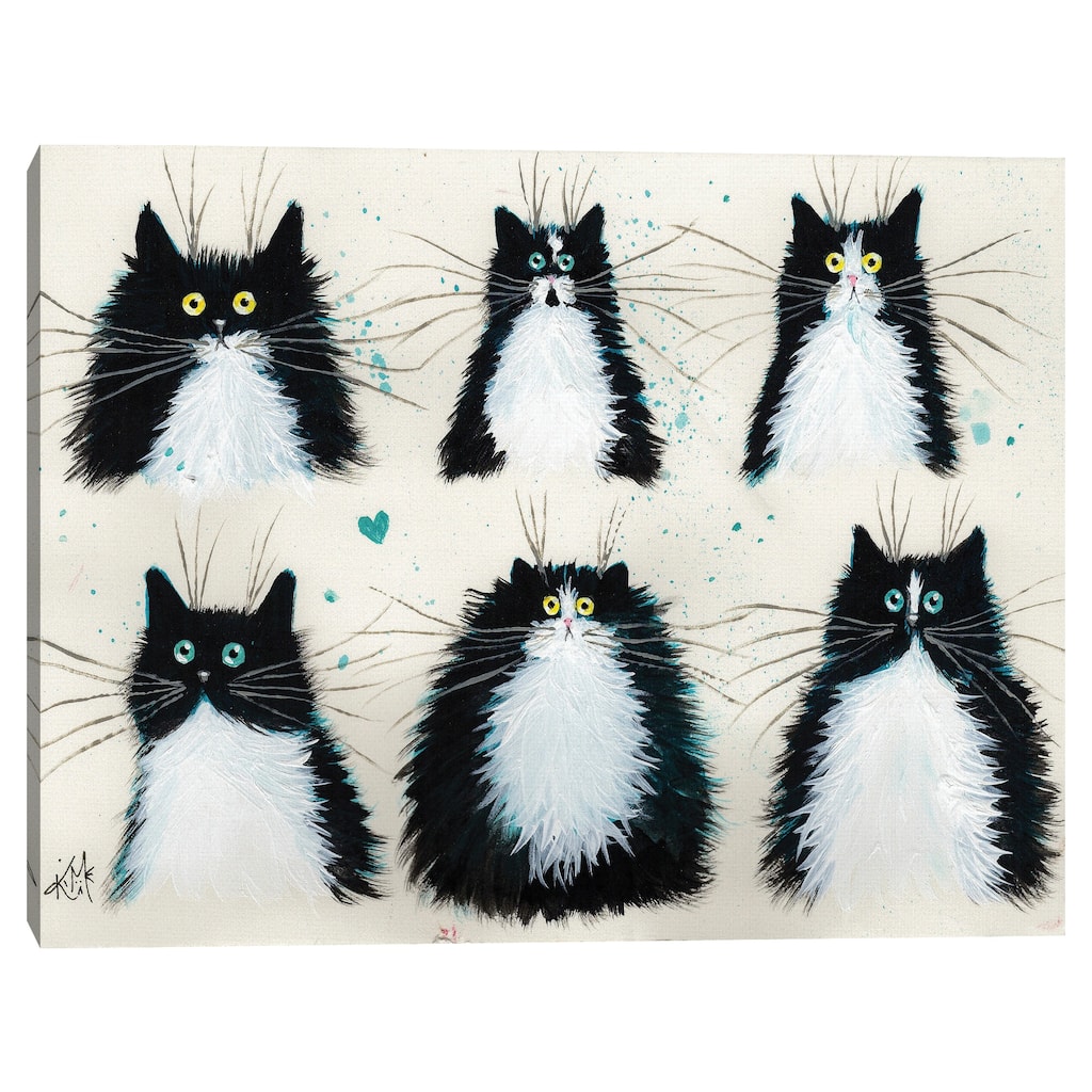 Tuxedo Cats by Kim Haskins Canvas Art Print