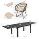 preview thumbnail 2 of 23, 7/11PC Outdoor Aluminum Expandable Patio Dining Sets Extension Table with Rattan Chair