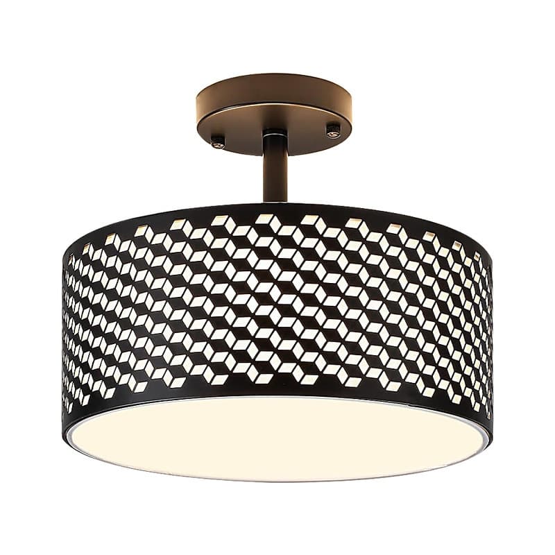 13 Inch light bulb black ceiling light fabric shade, metal shade of lights