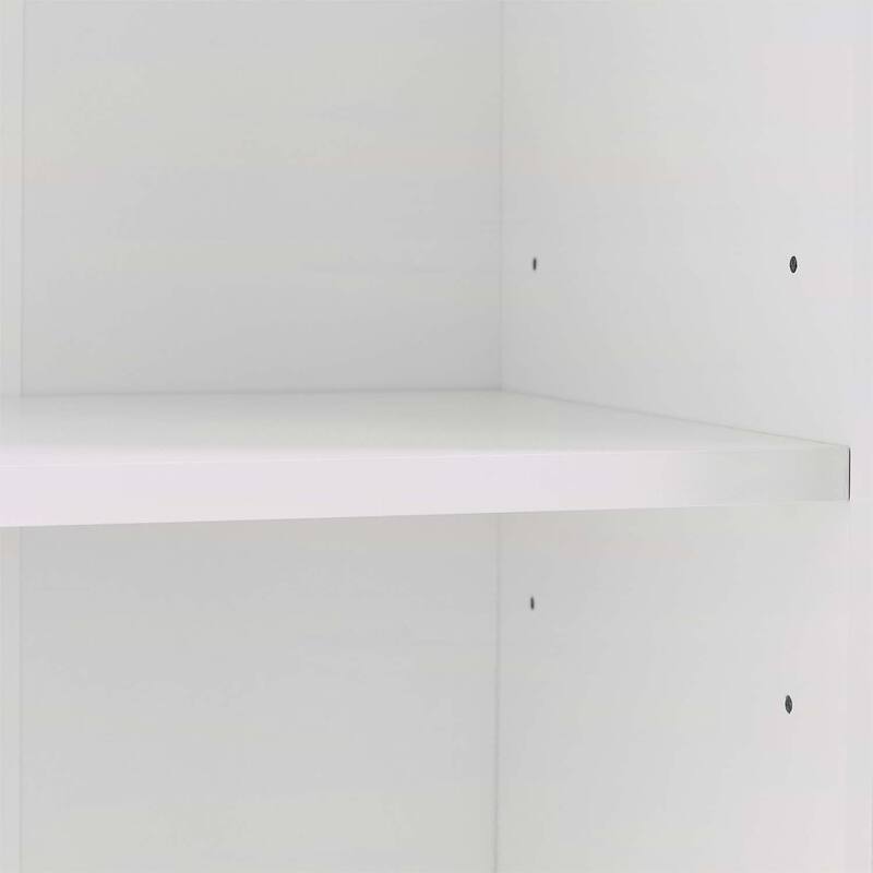 Modern Tall Storage Cabinet - Tilt-Out Compartment,Adjustable Shelves,for Bathroom