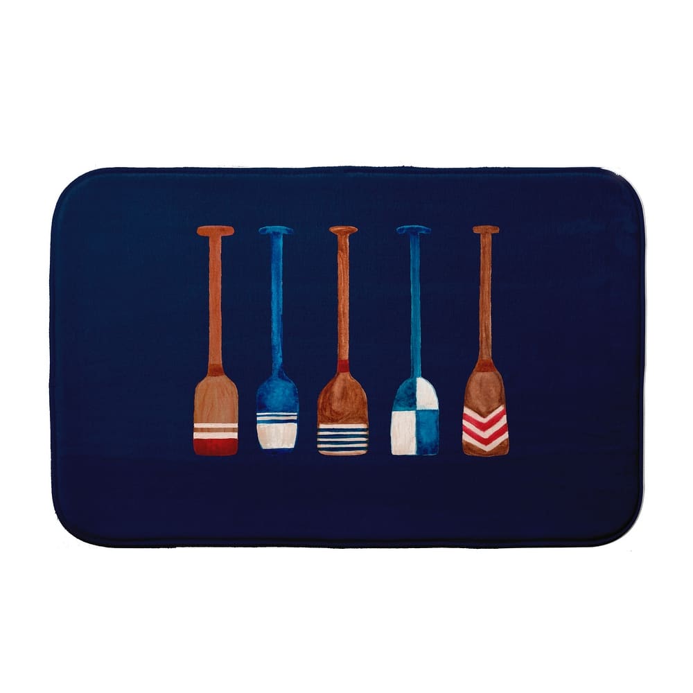 Oar Multi Painted Bath Mat