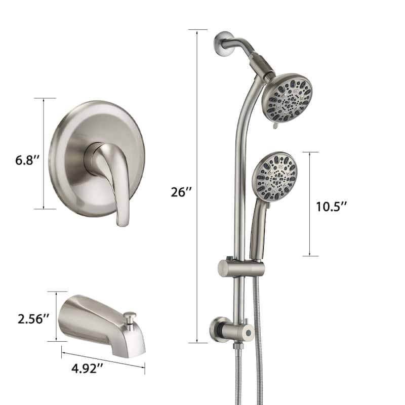 Tool-Free Shower Combo 7-Spray 1.8GPM
