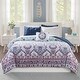 preview thumbnail 18 of 34, Intelligent Design Avery Boho Comforter Set with Bed Sheets Purple - Full
