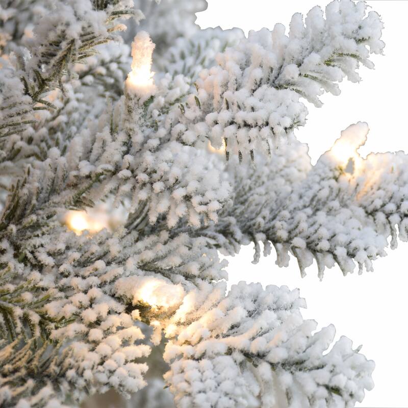 Puleo International 7.5 ft. Flocked Royal Majestic Douglas Fir Downswept Artificial Christmas Tree
