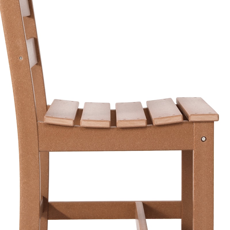 Polytrends Shoreside 6-Piece Side Chair Dining Set With Bench