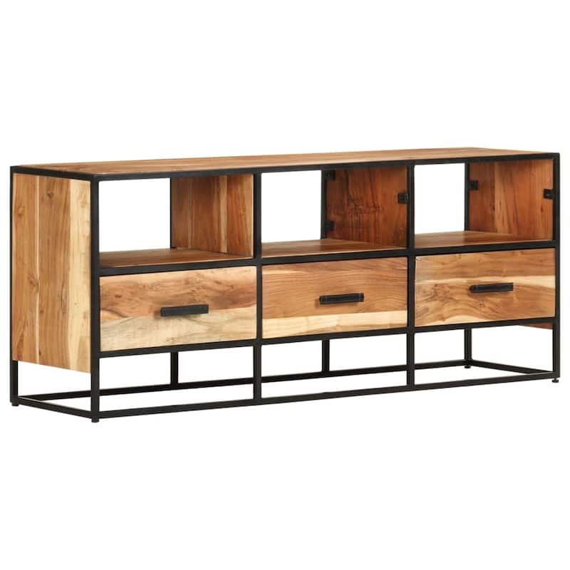 vidaXL TV Stand 43.3"x11.8"x17.7" Solid Wood Acacia