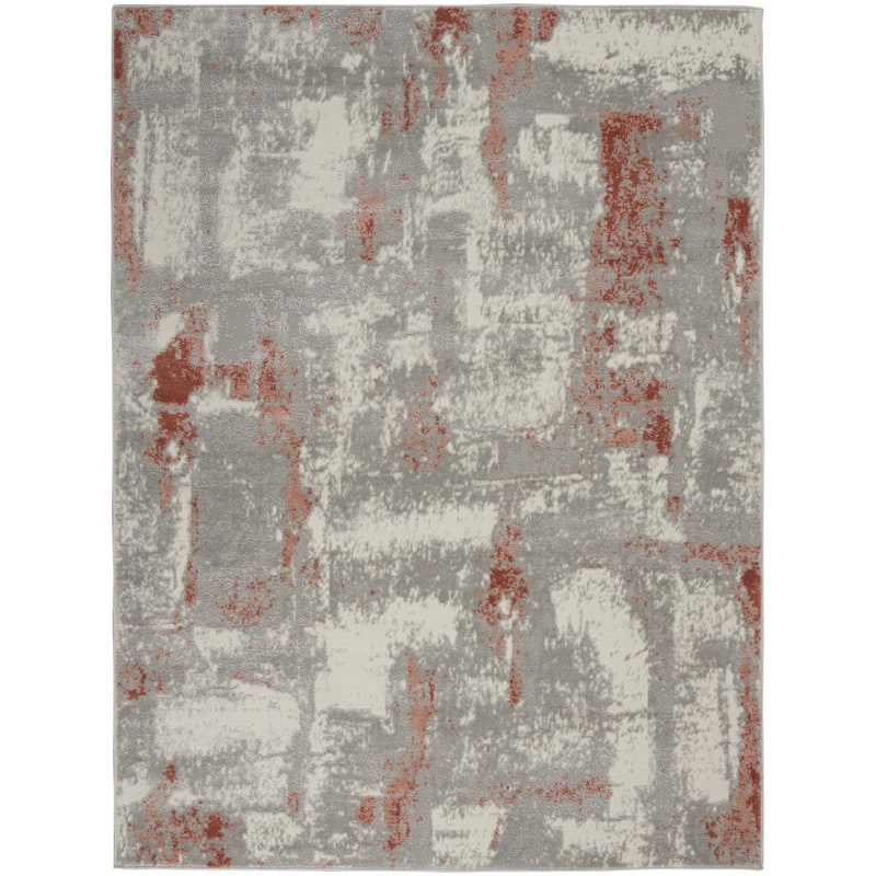 Faqis Abstract Modern Non Skid Stain Resistant Low Pile Area Rug By HomeRoots - 72' X '48' X '0.25