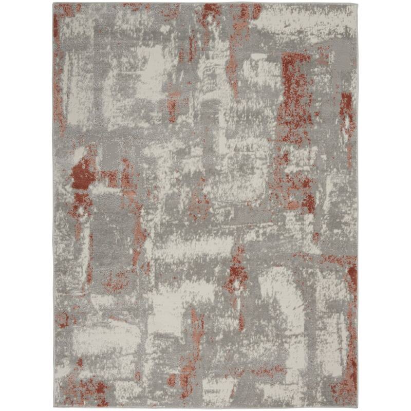 Abstract Modern Non Skid Low Pile Area Rug