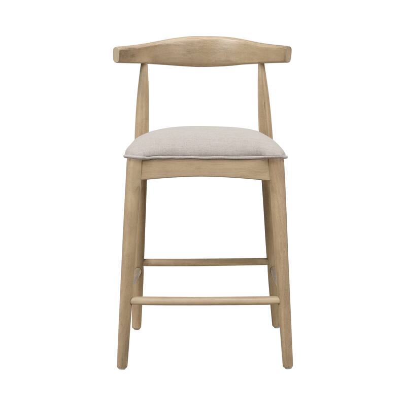 Christopher Knight Home - Helen Modern Upholstered Counter Stool Set of 2 with Open Back in Pebble Fabric
