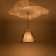 preview thumbnail 75 of 91, Mid Century 4-Light Conical Fabric Shade Lantern Pendant Ambient Light