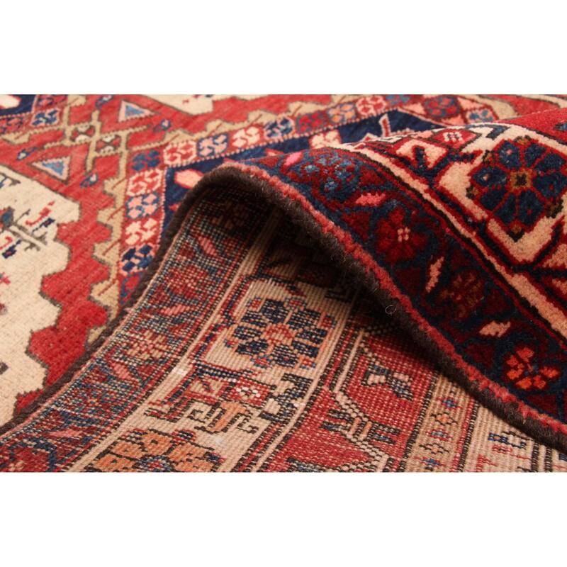 ECARPETGALLERY Hand-knotted Konya Anatolian Cream, Red Wool Rug - 3'6 x 9'9