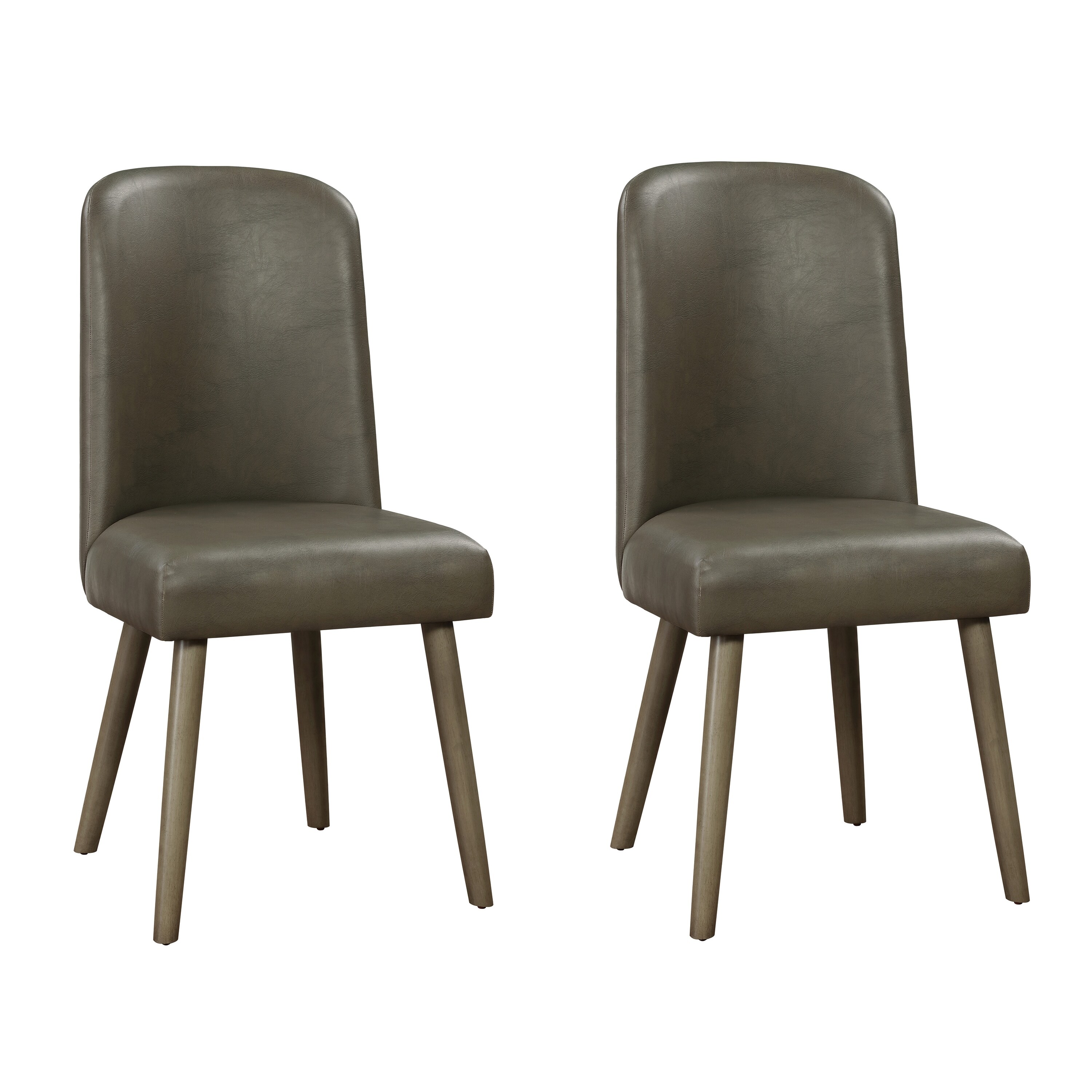 Solvang Grey and Grey Oak Upholstered Back Side Chairs Set of 2