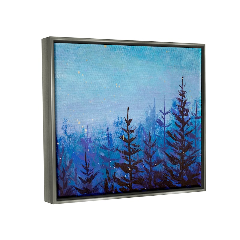 Stupell Foggy Magical Forest Framed Floater Canvas Wall Art Design by Valery Rybakow