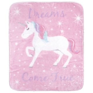 Hudson Baby Infant Girl High Pile Plush Blanket, Magical Unicorn, One Size - Magical Unicorn - One Size