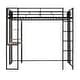 preview thumbnail 60 of 58, Multifunctional Design Metal Loft Bed with Two-sided Ladder, Shelves and Desk, Twin Size