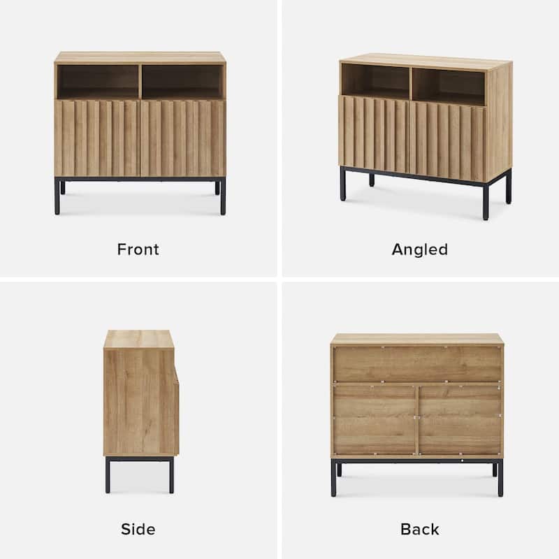 Mopio Norwin Modern Industrial 2-Door Cabinet