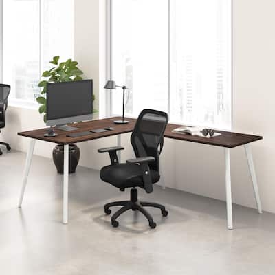 Bush Business Furniture Vista 60W L Shaped Desk with Splayed Legs