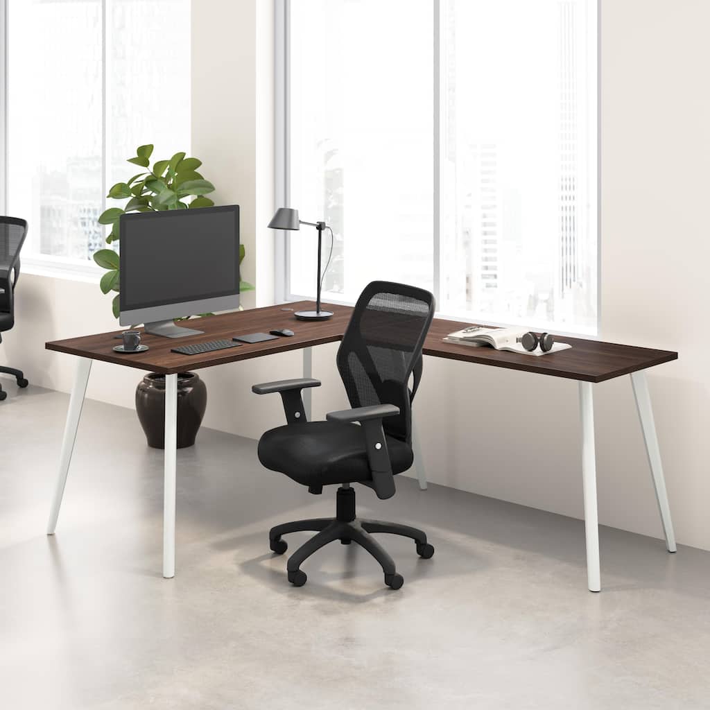 Bush Business Furniture Vista 60W L Shaped Desk with Splayed Legs
