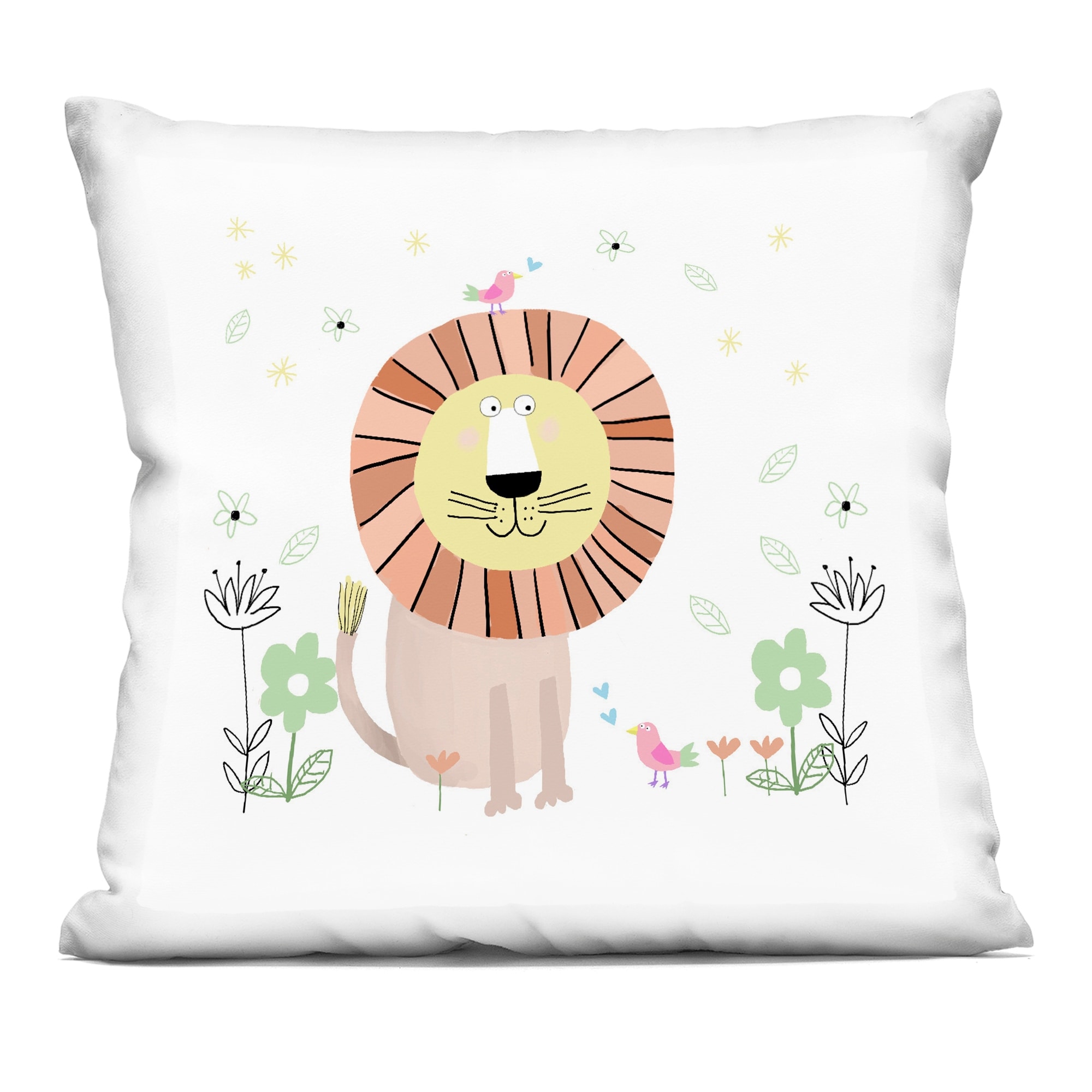 Stupell Floral Baby Lion Illustration Decorative Printed Throw Pillow Design By Carla Daly