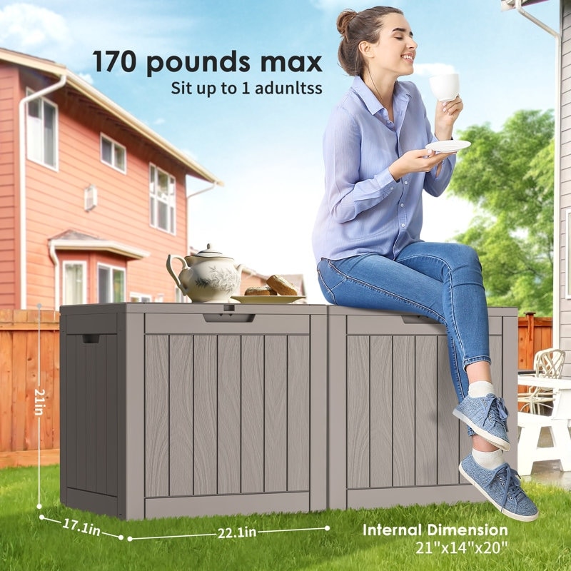 Outdoor Patio Storage Resin Lockable Deck Box - Picture 73 of 100