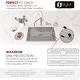 preview thumbnail 9 of 21, STYLISH 30 inch Stainless Steel 16G Dual Mount Kitchen Sink - 30" x 18" x 9"