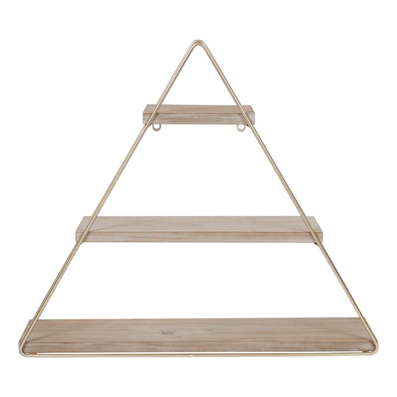 Kate and Laurel Tilde 3 Tiered Triangle Floating Wall Shelf
