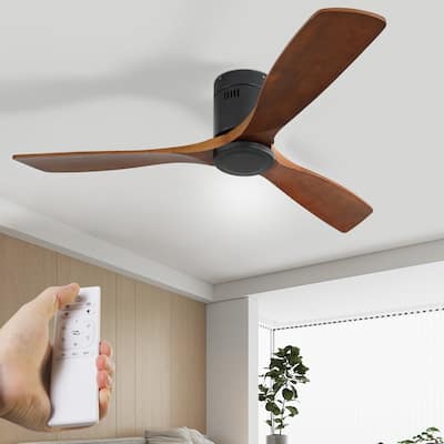 52" 3-Blades Low Profile Ceiling Fan with Remote,Reversible DC Motor