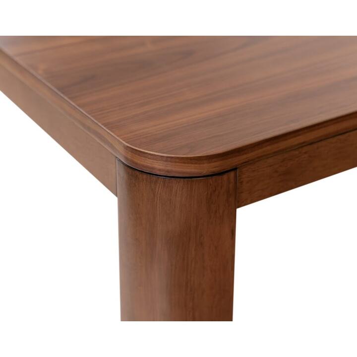 Mid-Century Modern Wood Kitchen Dining Table with Eight Chairs, Brown