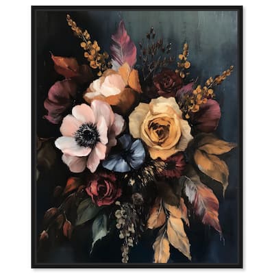 Velvet Night Bloom II Canvas by Art Remedy