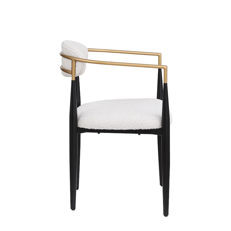 Modern Industrial Elmore Upholstered Dining Chairs (Set of 2) with Iron Frame by Christopher Knight Home
