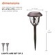 preview thumbnail 3 of 9, Alpine Corporation 17" Tall Super Bright High Lumen Outdoor Solar Powered Pathway Light Stakes, Bronze (Set of 2)