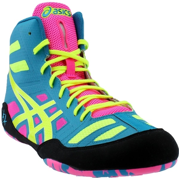 pink asics wrestling shoes