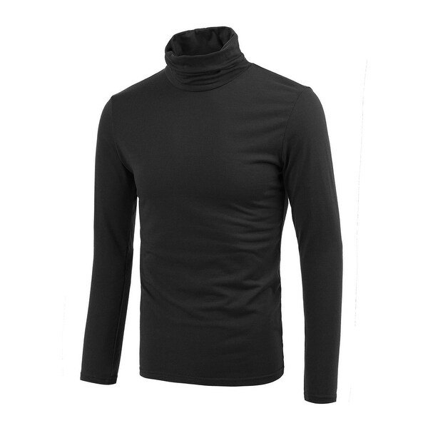mens slim fit black turtleneck