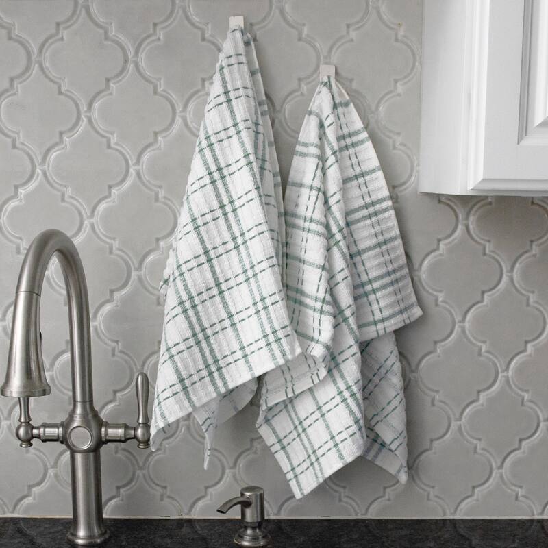 Ritz Royale Collection, Oversized Kitchen Towel Set, 2-Pack, Checked