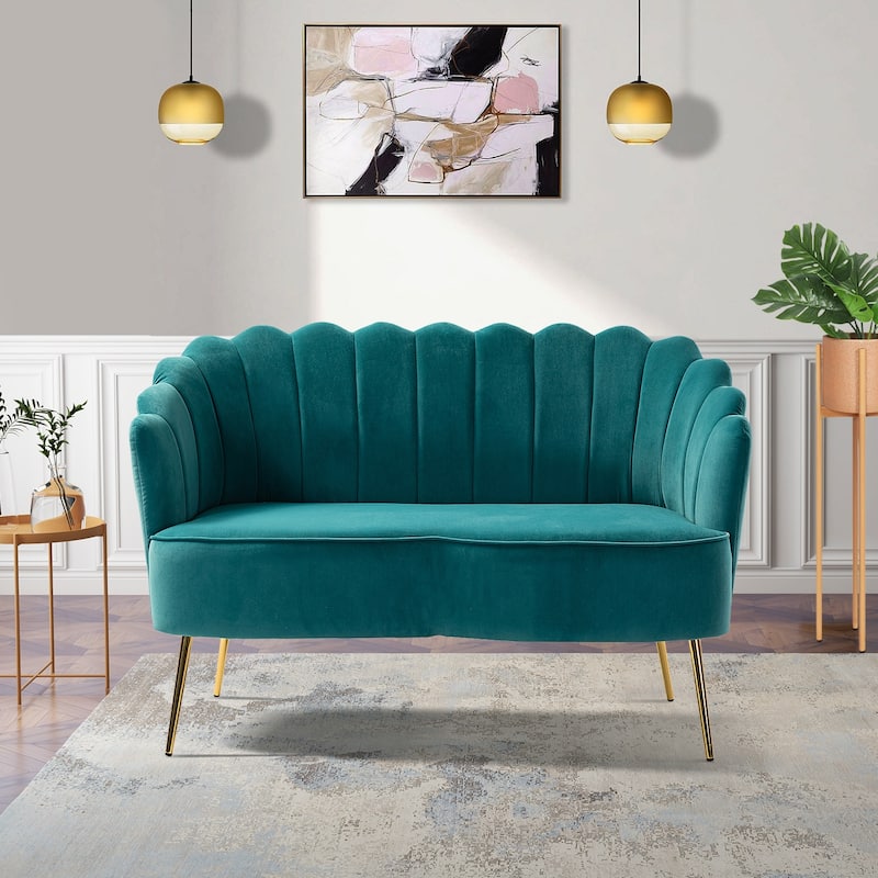 Xabier 52''Loveseat with Flower Shaped Back Design