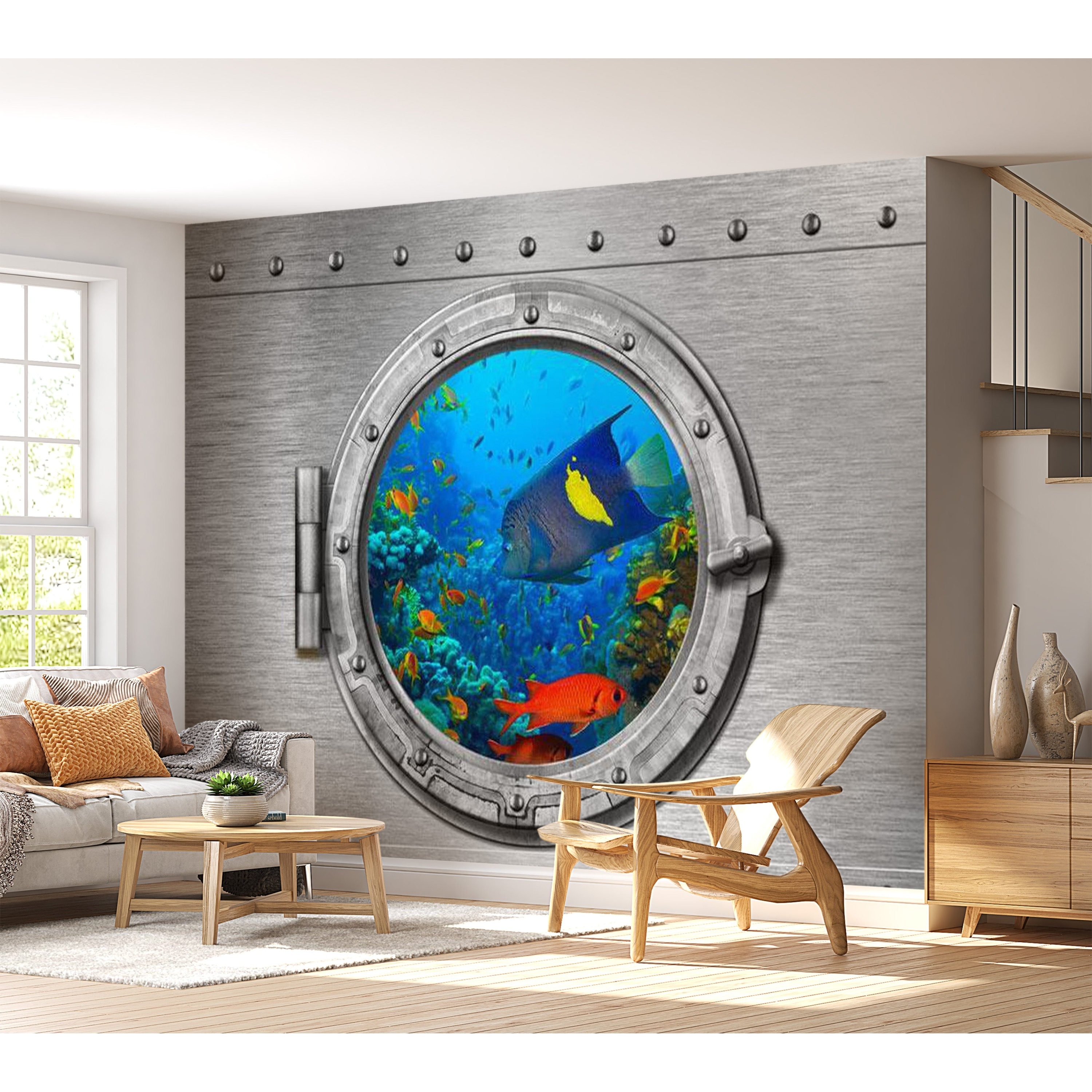 Peel & Stick Animal Wall Mural Underwater World Turtle Removable