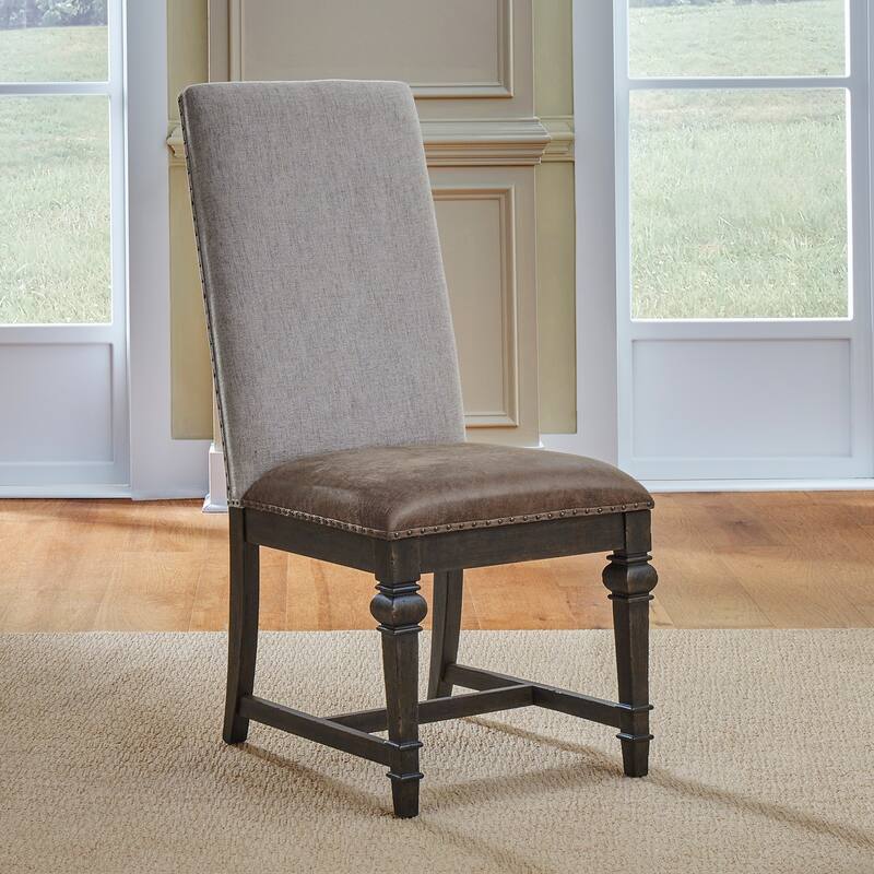 Paradise Valley Saddle Brown Trestle Table Set