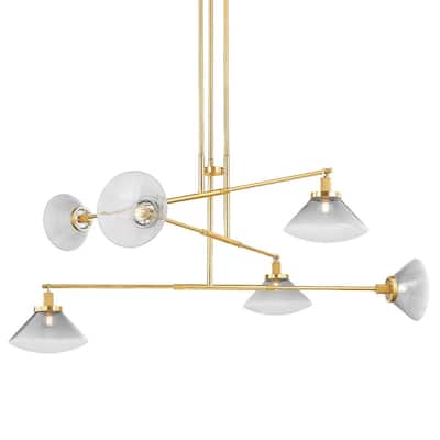 Hudson Valley Lighting 1936 Mendon 6 Light 58" Wide Abstract