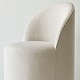 preview thumbnail 24 of 40, Linen Upholstered Dining Chair with Castors (Set of 2)