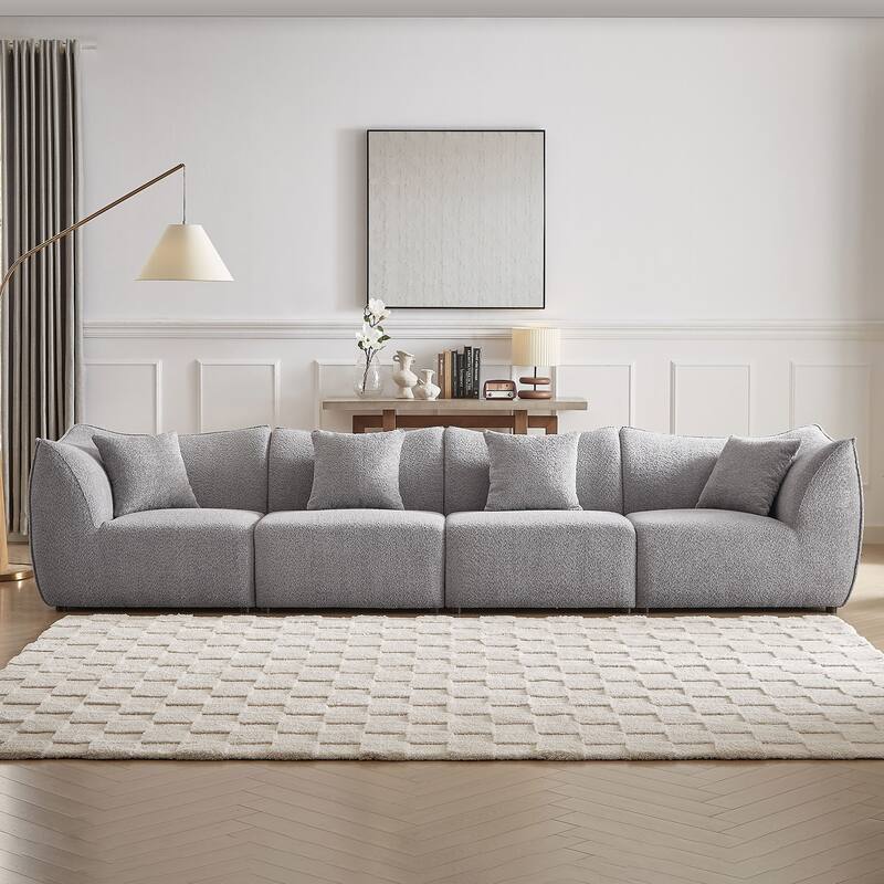 Comfy Sofa Couch Convertible Modular Sectional Sofa with Deep Seats 3/4 Seater Sofa
