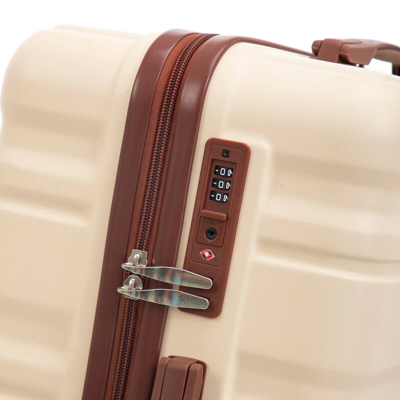 3 Piece Luggage Set Carry on Suitcase with ABS hardshell, Spinner Wheels & TSA Combination Lock