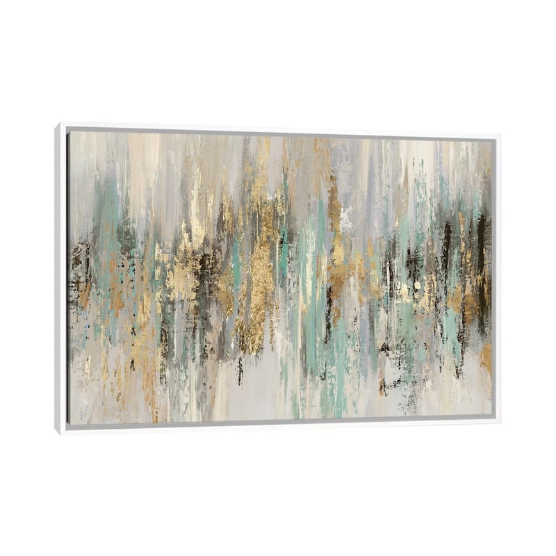 iCanvas "Dripping Gold I" by Tom Reeves Framed Canvas Print - White - 32x48