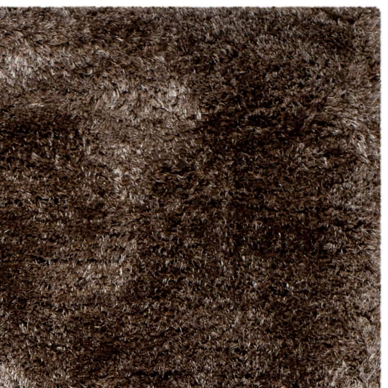 SAFAVIEH Handmade South Beach Leonella Shag Solid Polyester Rug