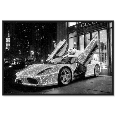 Glistening Tiger and Car Canvas by Art Remedy