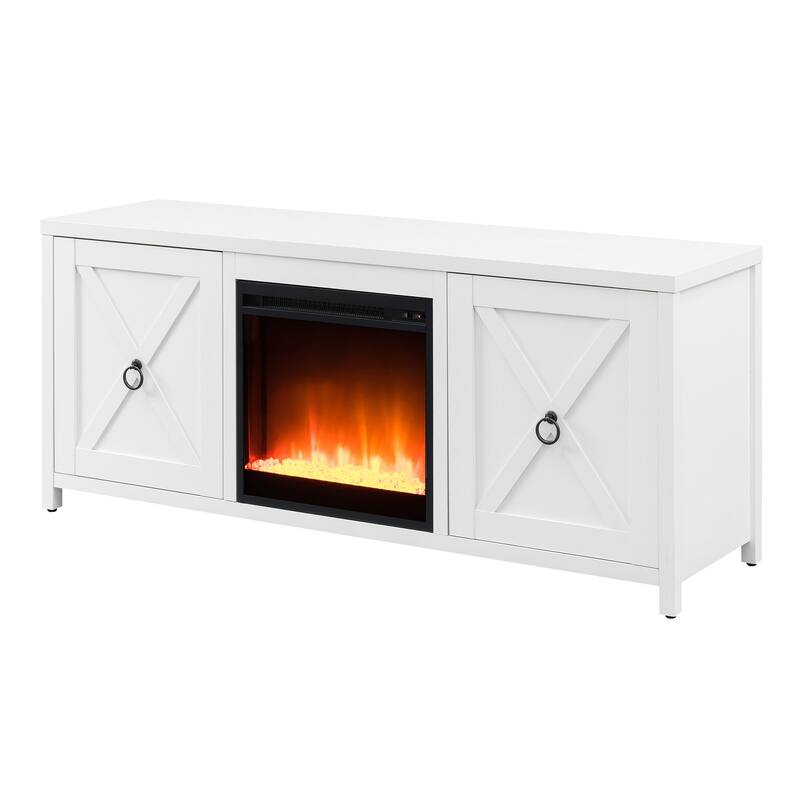 Granger 58" TV Stand with Crystal Fireplace Insert