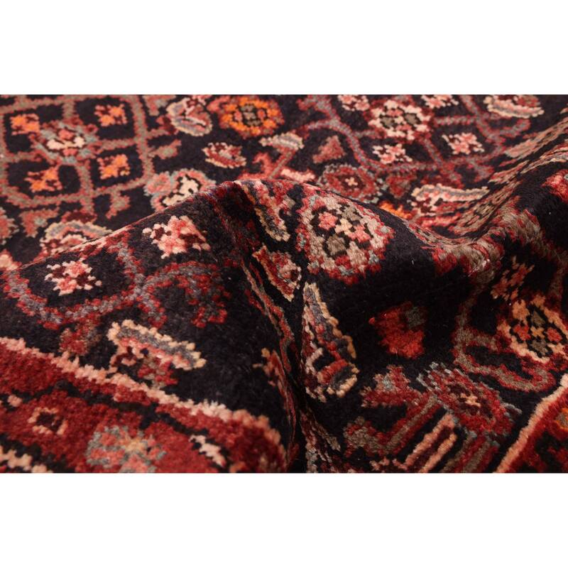 ECARPETGALLERY Hand-knotted Andelz Black, Red Wool Rug - 3'3 x 9'1
